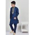 Navy Blue Embroidered Boys Kurta Pajama