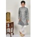 Grey Formal Kids Kurta Pajama Suit