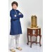 Navy Blue White Pakistani Kids Kurta Pajama 