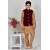Maroon Premium Velvet Boys Waistcoat