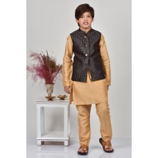 Black Indian Boys Festive Waistcoat