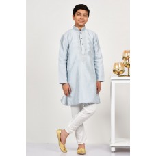 Steel Grey Indian Kids Wedding Kurta Pajama