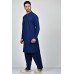 Midnight Blue Embroidered Mens Eid Suit