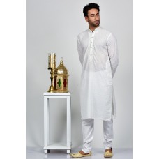 White Indian Pakistani Fancy Kurta Pajama