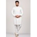 Cream Plain Short Kurta Pajama for Men