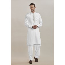 WHITE KURTA AND SHALWAR READY MADE MENSWEAR EID SUIT