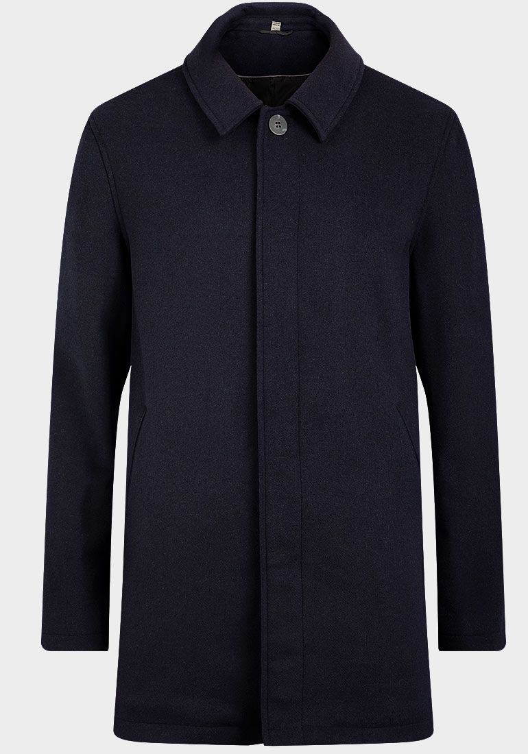 Midnight Blue Men's Wool Blend Topcoat