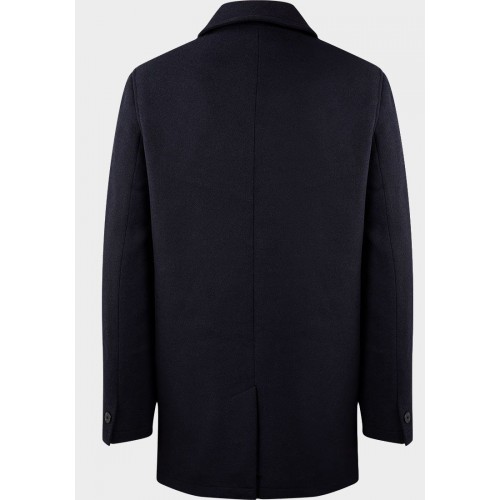 Midnight Blue Men's Wool Blend Topcoat