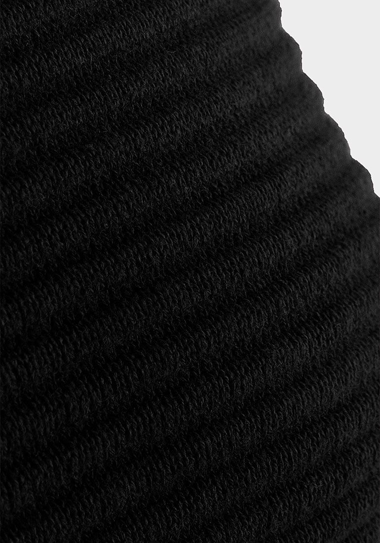 Mens Black Designer Ribbed Jumper