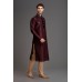 MIDNIGHT DARK MAROON PAKISTANI WEDDING KURTA PAJAMA