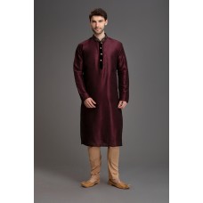 MIDNIGHT DARK MAROON PAKISTANI WEDDING KURTA PAJAMA