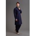 NAVY BLUE PAKISTANI DESIGNER MENSWEAR EID KURTA SHALWAR