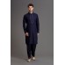 NAVY BLUE PAKISTANI DESIGNER MENSWEAR EID KURTA SHALWAR