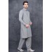 ASH GREY TRENDY INDIAN MEN'S EID SALWAR SUIT