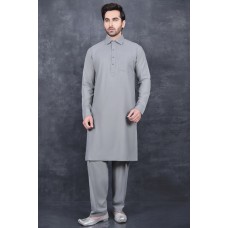 ASH GREY TRENDY INDIAN MEN'S EID SALWAR SUIT