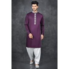 PURPLE EMBROIDERED ETHNIC STYLE KURTA SALWAR