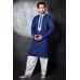 Blue White Embroidered Kurta Shalwar Suit 