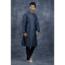 Grey & Black Ethnic Menswear Indian Kurta Pajama