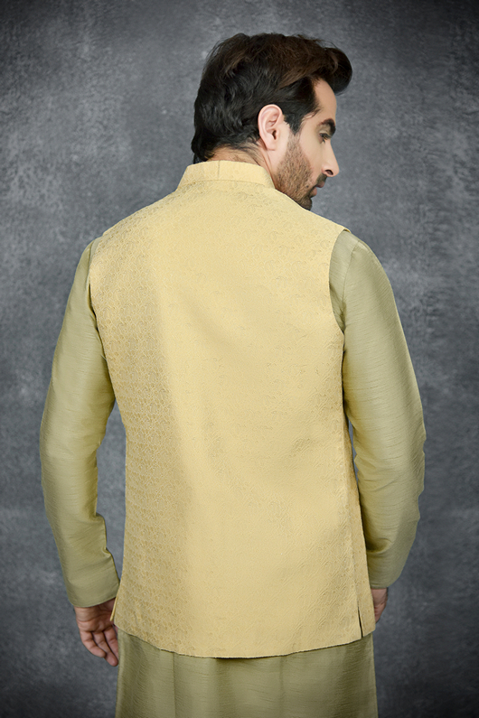 Dark Gold Traditional Indian Mens Waistcoat