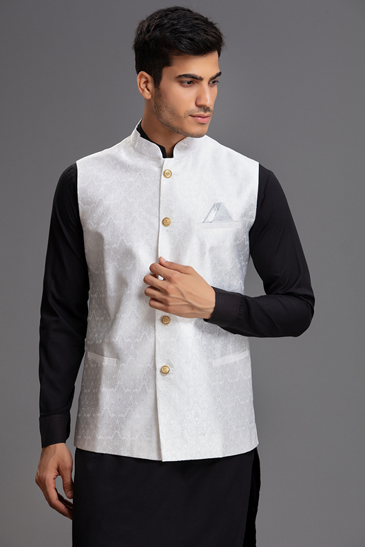 White Waistcoat Indian Formal Menswear