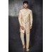 Fawn Wedding Sherwani For Groom Menswear Ethnic Suit