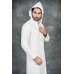 White Arab Style Mens Jubba with Hoodie