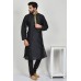 Black Traditional Mens Desi Kurta Pajama