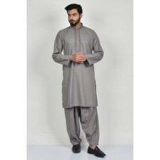 Grey Pakistani Designer Readymade Eid Kurta Salwar