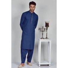 Navy Blue Designer Formal Mens Shalwar Kameez