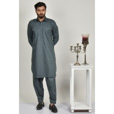 Dark Grey Pakistani Mens Shalwar Kameez