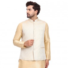 Light Gold Eastern Waistcoat for Men