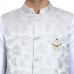  Light Grey Suiting Straight Cut Buttoned Mens Waistcoat