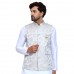 Light Grey Suiting Straight Cut Buttoned Mens Waistcoat