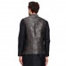 Black Sequin Embroidered Mens Waistcoat