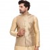 Gold Round Cut Suiting Waistcoat for Men