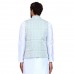 Light Green Jamawar Textured Waistcoat for Men
