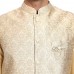 Antique Gold Jamawar Designer Waistcoat for Men
