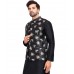 Black & Gold Embroidered Wedding Waistcoat