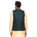 Black Embroidered Brocade Style Formal Waistcoat